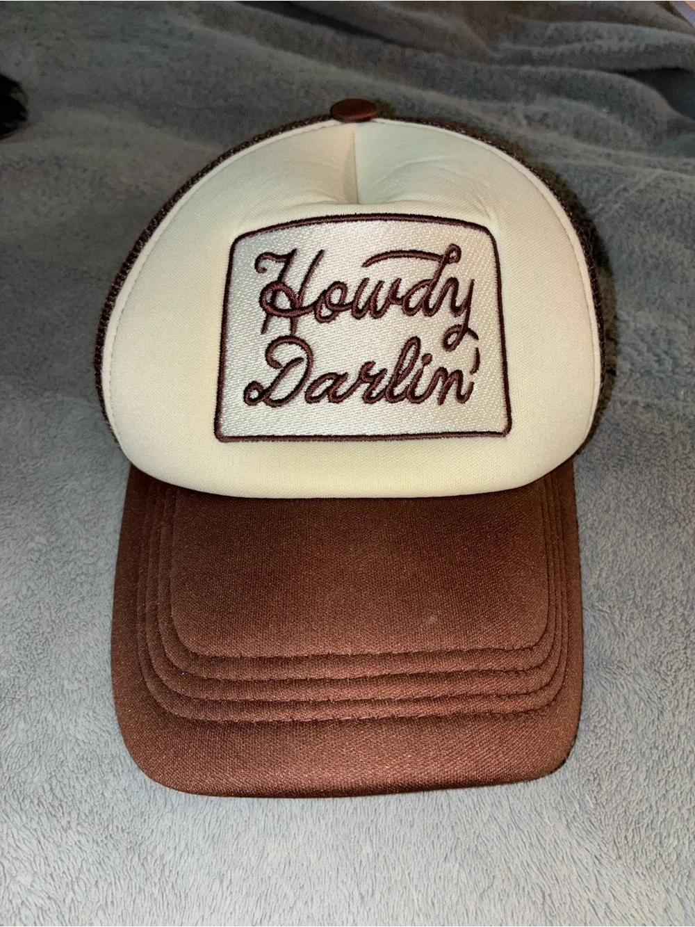 'Howdy Darlin' Trucker Cap Brown & Cream